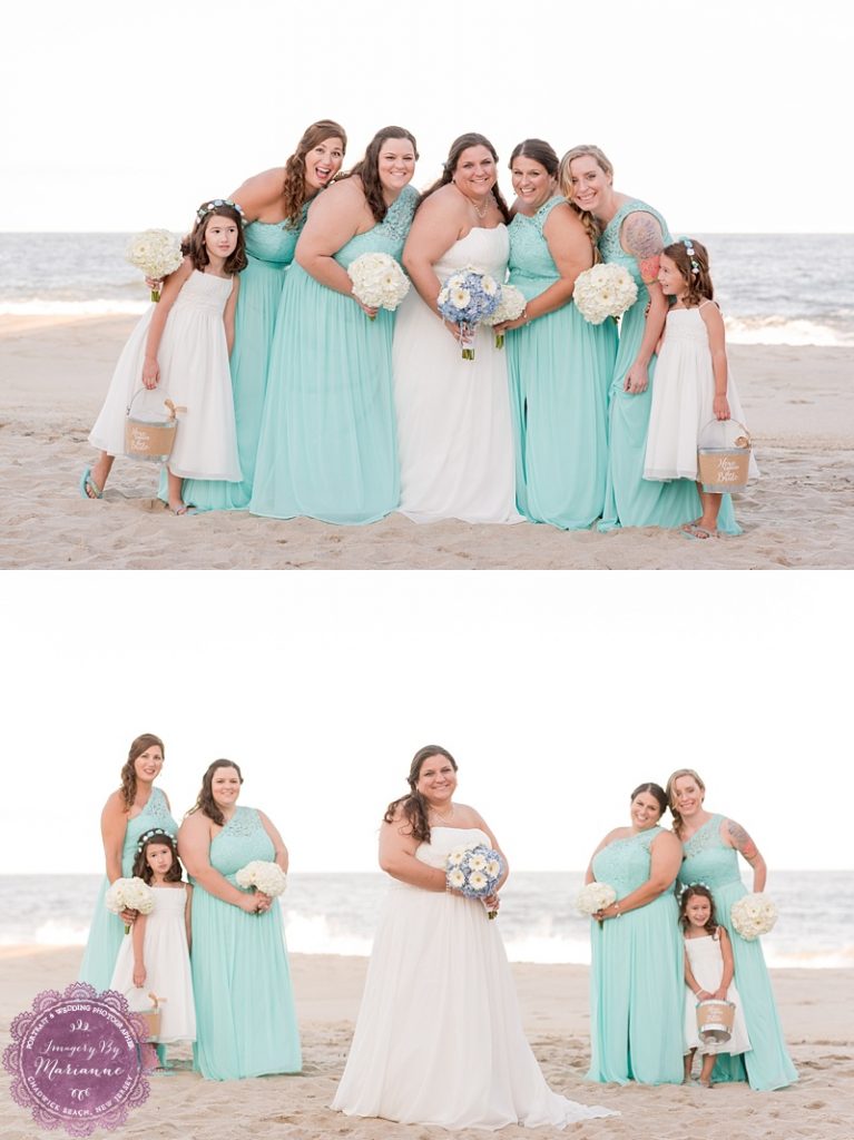 Rustic Fall Beach Wedding at Martell's Lobster House wedding party