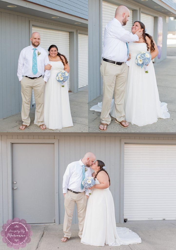 Rustic Fall Beach Wedding at Martell's Lobster House bridal portraits at the Point Pleasant Inlet
