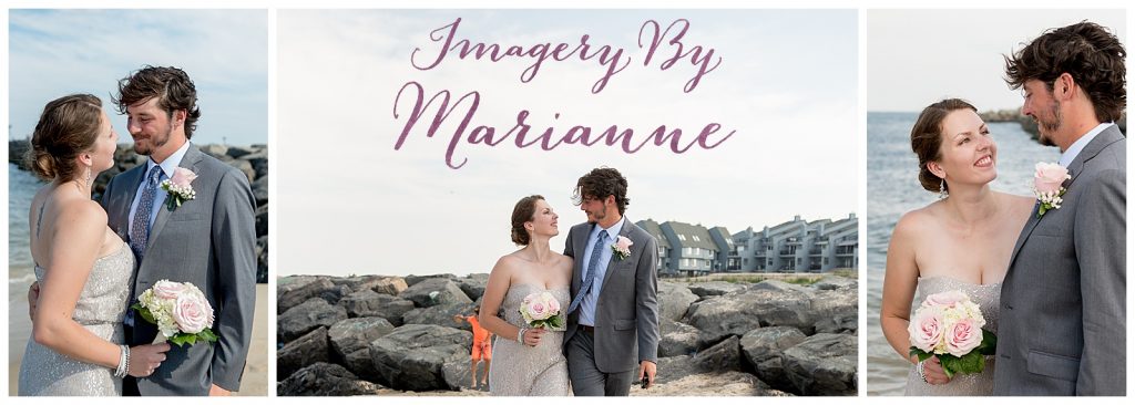 Summer Elopement Celebration; bridal portraits at Manasquan Inlet, NJ