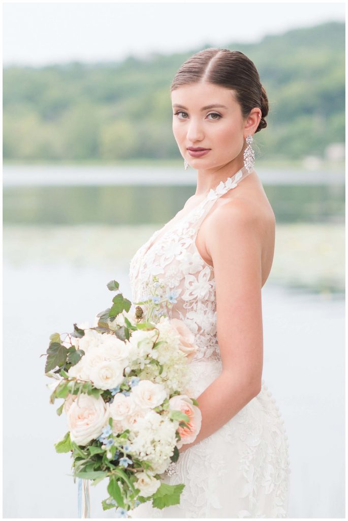 scoll-stopping bridal portrait at new jersey venue